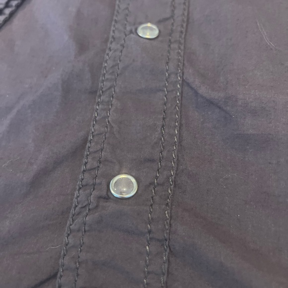 Vintage‎ Red Brand Gray Blue Long Sleeve Pearl Snap Western Shirt Mens Medium - Picture 5 of 7